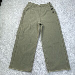 Free People Clean Mod Utility Crop Pant RAW HEM size 2 | 24w boho earthy cropped